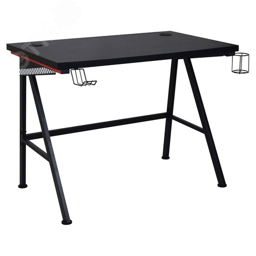 Изображение товара Стол компьютерный на металлокаркасе BRABIX TECH GT-001 (1000 х 600 х 765), черный, 641857 (шт)