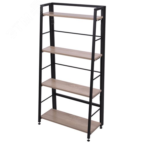 Изображение товара Стеллаж BRABIX Smart SH-007 (605 х 295 х 1193), ЛОФТ, трапеция, складной, металл/ЛДСП дуб, 641872 (шт)