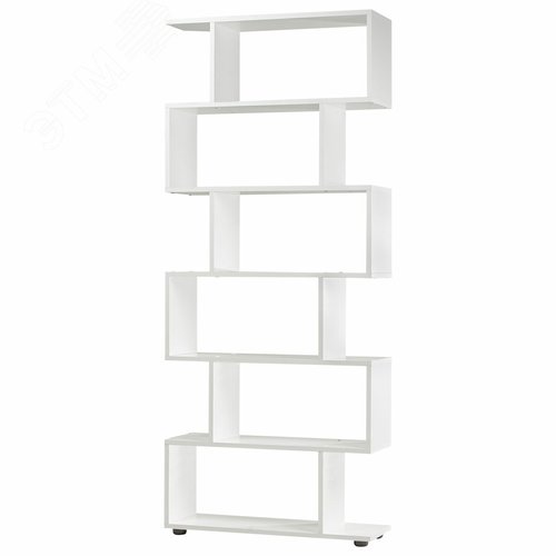 Изображение товара Стеллаж BRABIX Scandi SH-008 (ш730 х г250 х в1760мм), 6 секций, ЛДСП, белый, 641897 (шт)