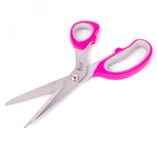 Изображение товара Ножницы портновские Остров Сокровищ Премиум, 210 мм, фуксия с резиновыми серыми вставками (шт)