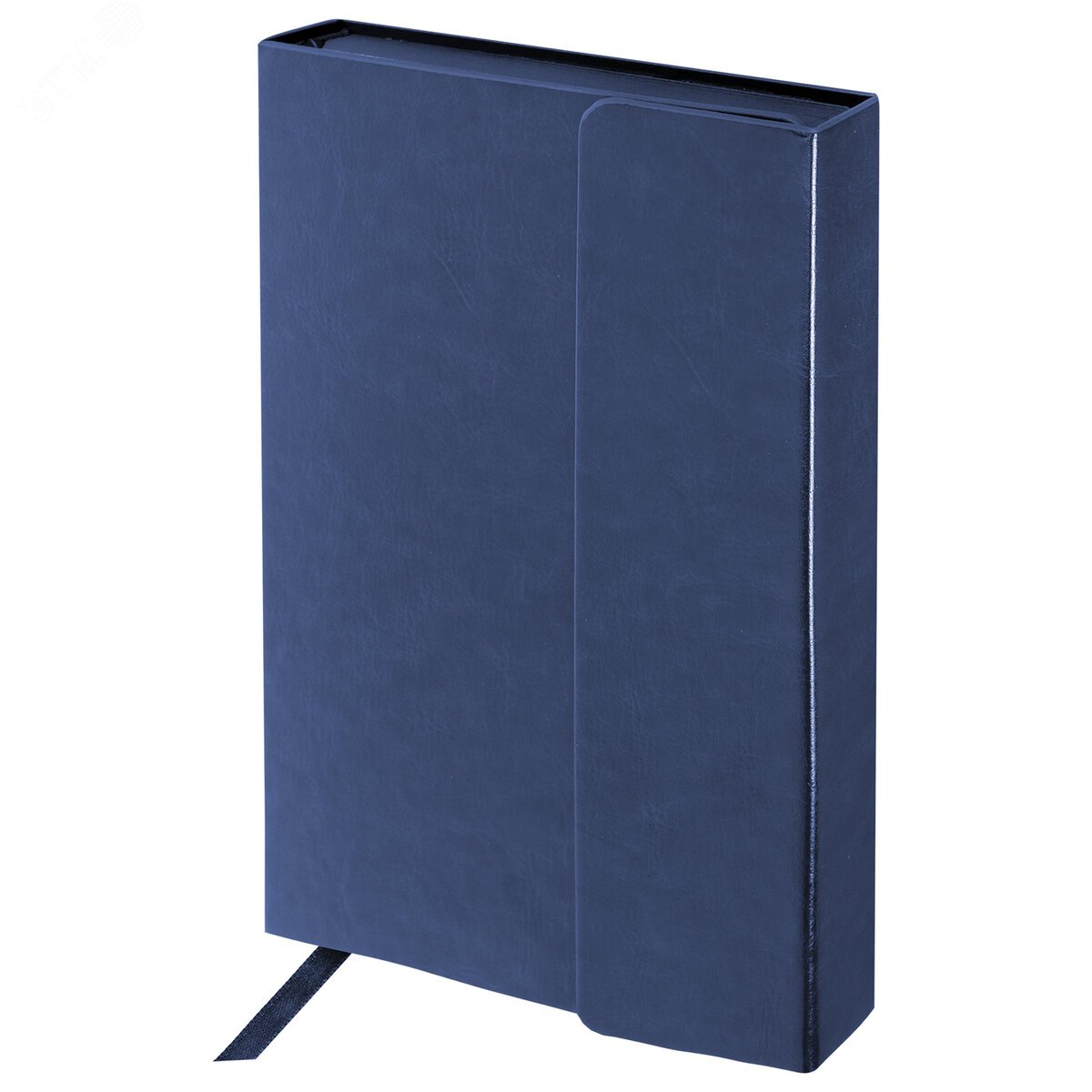 Изображение товара Ежедневник недатированный А5 148 х 218 мм Magnetic под кожу магнитный клапан 160 л, синий (шт)