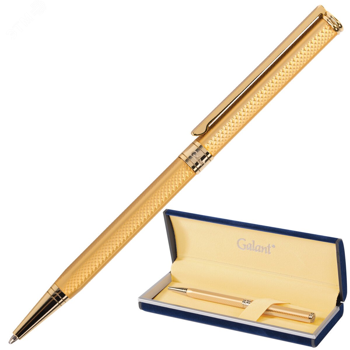 Изображение товара Ручка подарочная шариковая Stiletto Gold, золотые детали, 0,7 мм (шт)