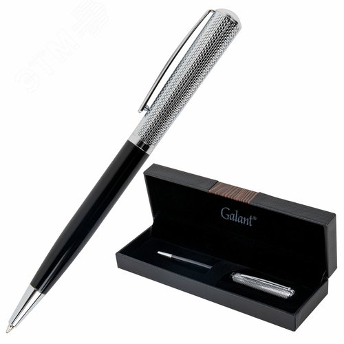 Изображение товара Ручка подарочная шариковая HECTOR, корпус черный/серебро, детали серебро, узел 0,7 мм (шт)