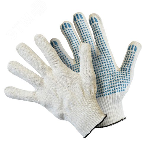 Изображение товара Перчатки хлопчатобумажные с ПВХ 42г (пар)