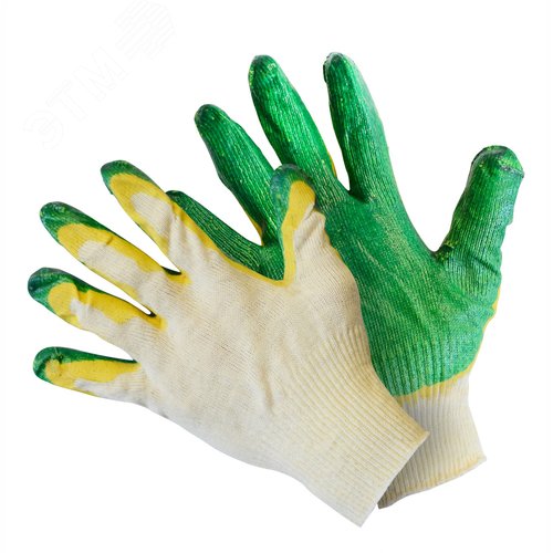 Изображение товара Перчатки вязаные с двойным латексным покрытием (пар)