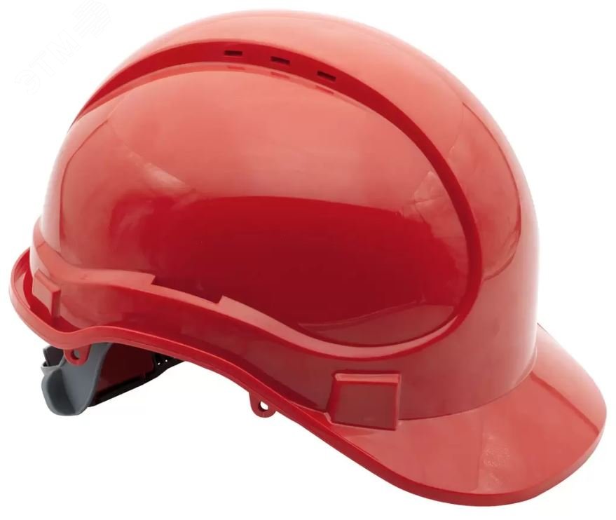 Изображение товара "Каска защитная, модель ""Ай-Прайм Стандарт"" К-062, цвет красный, с двухточечным подбородочным ремнем, арт. РП-02 " (шт)