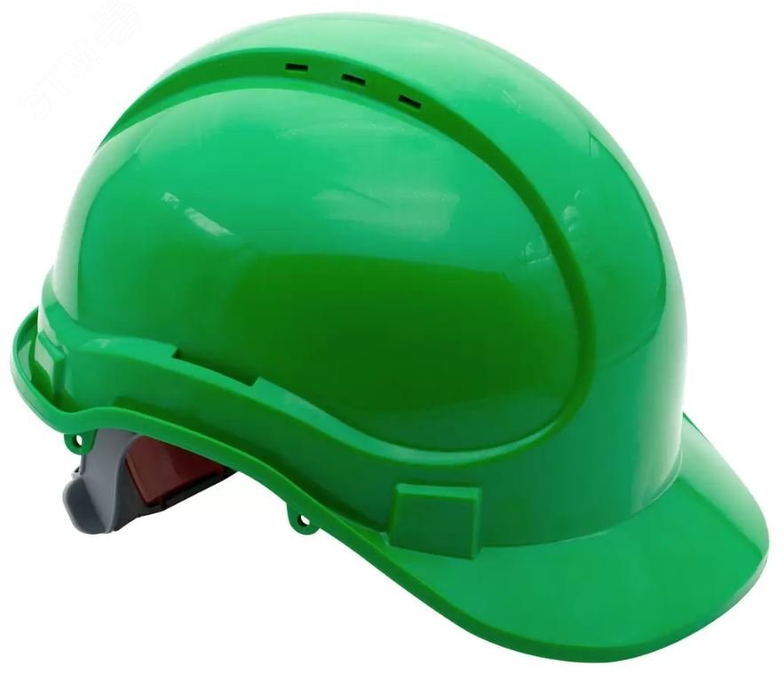 Изображение товара "Каска защитная, модель ""Ай-Прайм Классик"" К-063, цвет зеленый, с двухточечным подбородочным ремнем, арт. РП-02 " (шт)