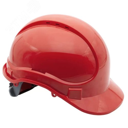 Изображение товара "Каска защитная, модель ""Ай-Прайм Классик"" К-063, цвет красный, с двухточечным подбородочным ремнем, арт. РП-02 " (шт)