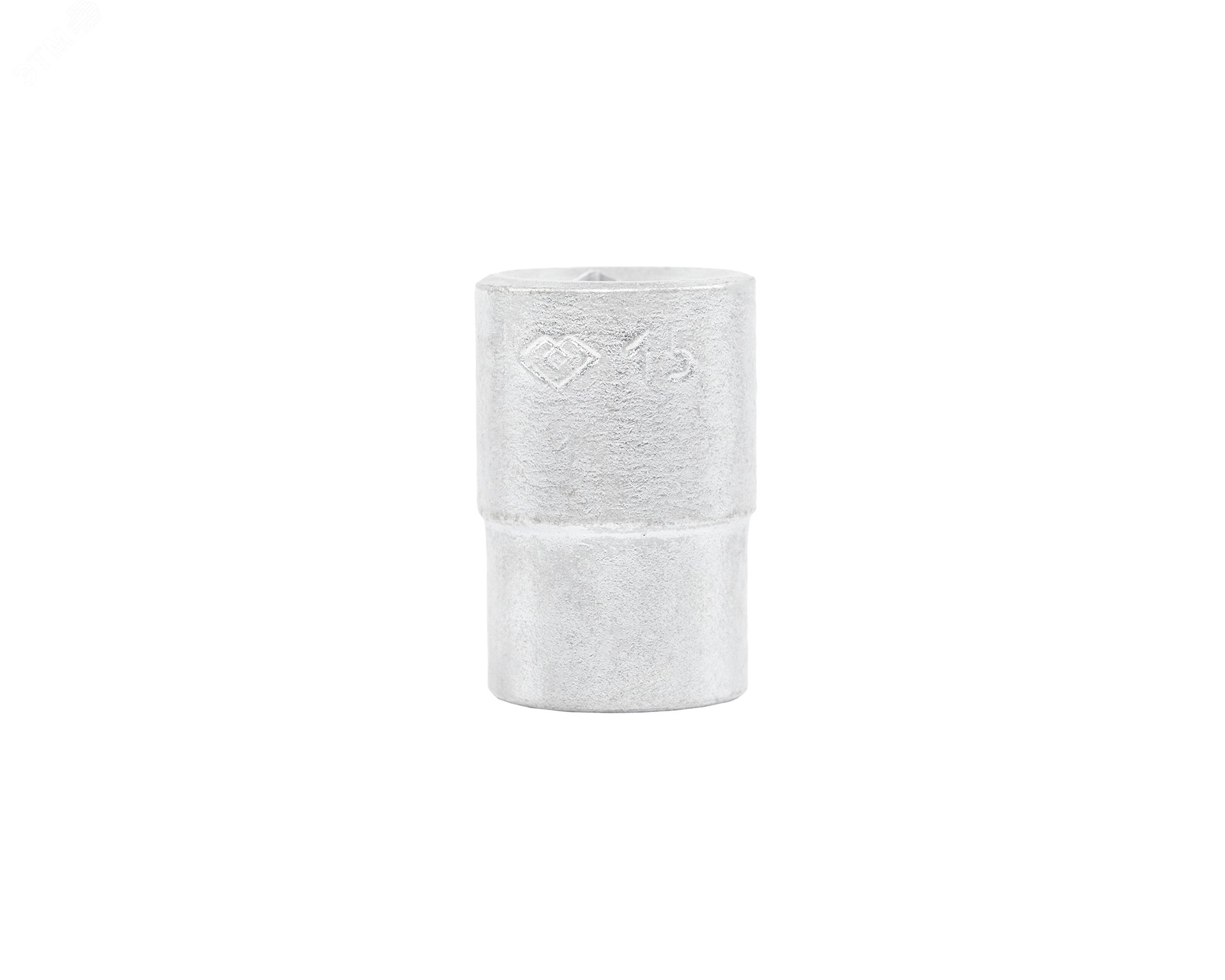 Изображение товара Головка торцевая сменная 15 оцинкованная 1/2'' для монтажа и демонтажа