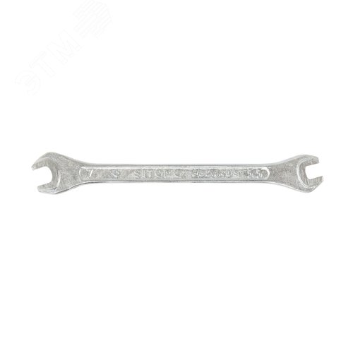 Изображение товара Ключ гаечный рожковый двусторонний 5,5x 7 оцинкованный (шт)