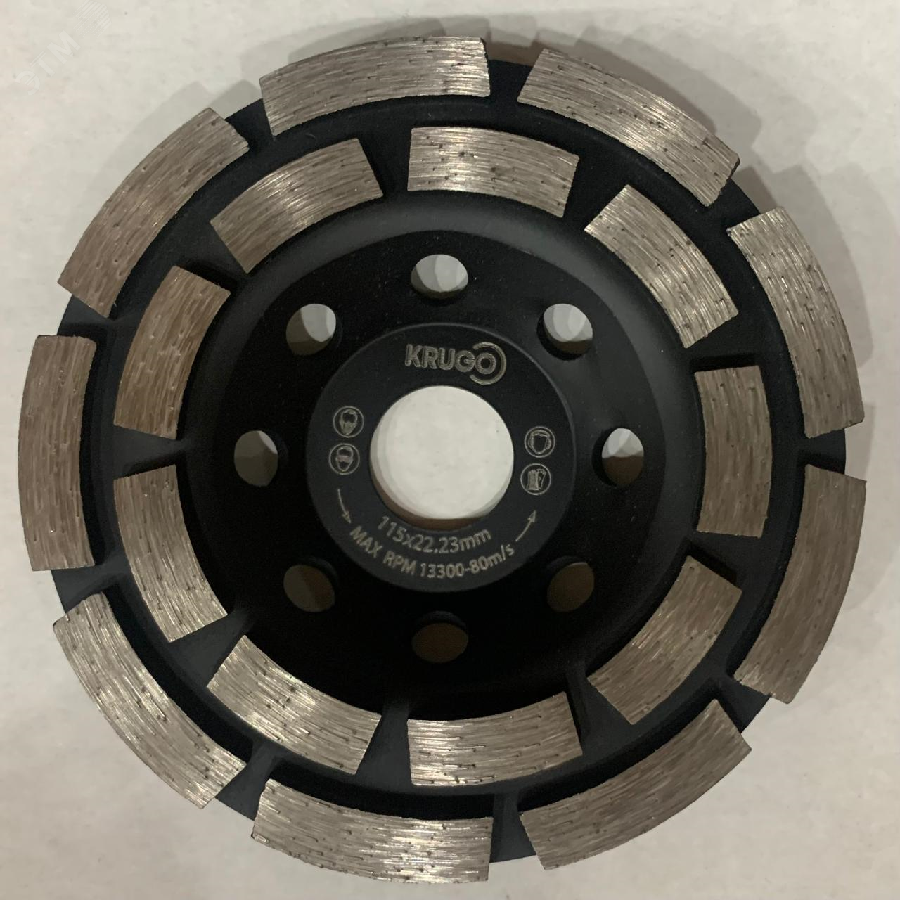 Изображение товара Алмазная чашка двухрядная 115 x 22.23mm KRUGO (шт)