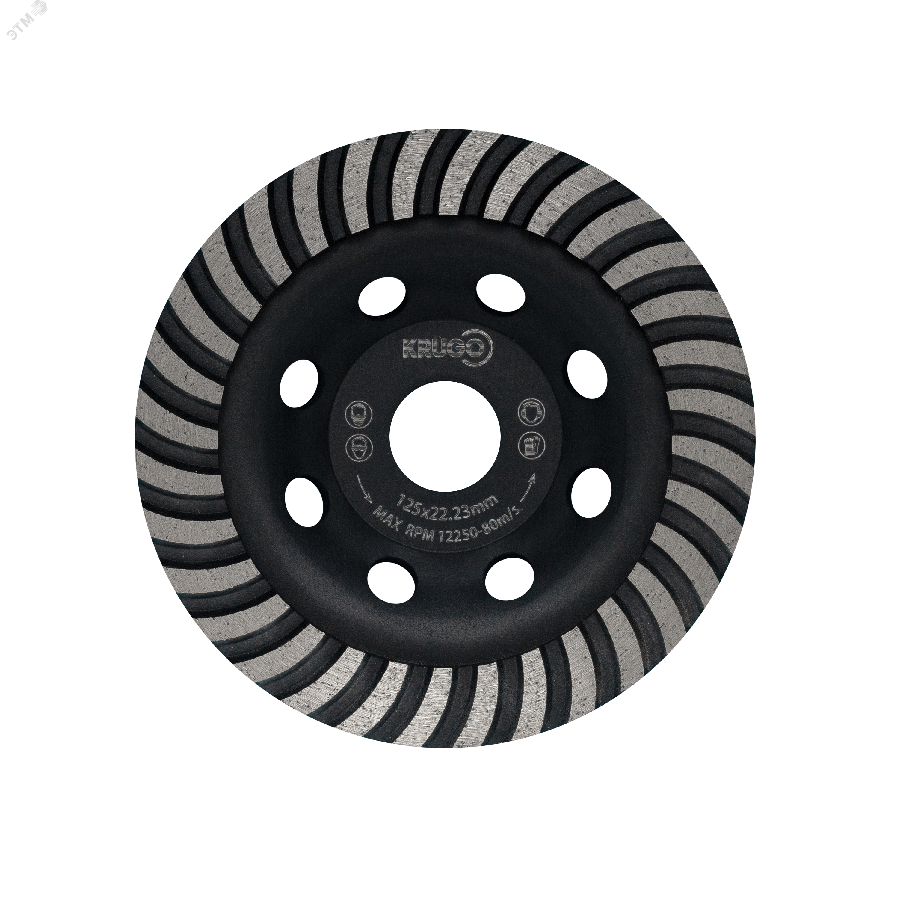 Изображение товара Алмазная чашка Турбо 125 x 22.23mm KRUGO (шт)