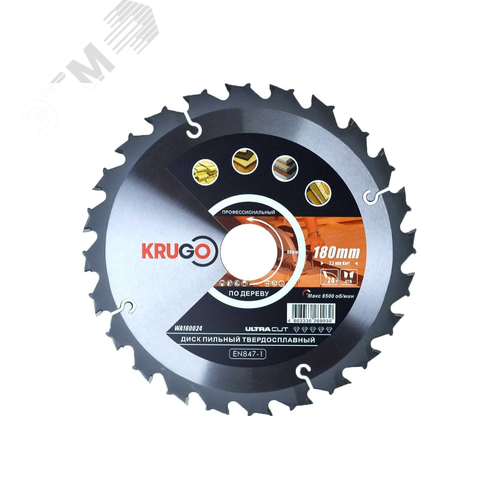 Изображение товара Пильный диск 180 x 2.2/1.4 x 24T x 30mm KRUGO (шт)