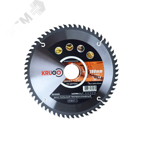 Изображение товара Пильный диск 190 x 2.2/1.4 x 60T x 30mm KRUGO (шт)