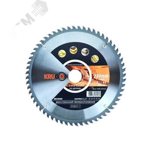 Изображение товара Пильный диск 230 x 2.4/1.6 x 60T x 30mm KRUGO (шт)