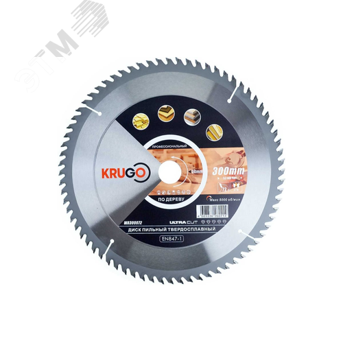 Изображение товара Пильный диск 300 x 3.2/2.2 x 72T x 30mm KRUGO (шт)