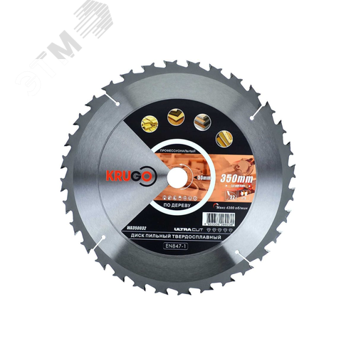 Изображение товара Пильный диск 350 x 3.4/2.4 x 32T x 30mm KRUGO (шт)