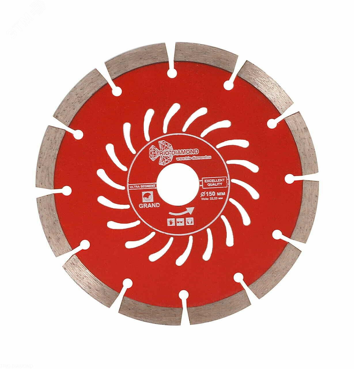 Изображение товара Диск алмазный отрезной 150х22,23 Сегментный серия Grand hot press (шт)