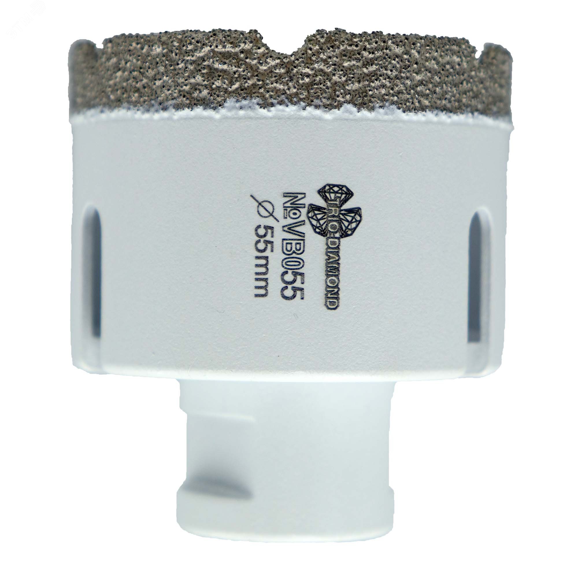 Изображение товара Алмазная коронка с техниквым воском 55 мм Vacuum Brazed М14 для сухого и мокрого сверления