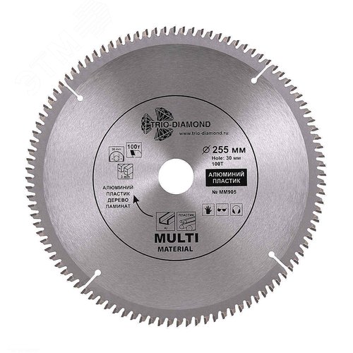 Изображение товара Диск пильный по мультиматериалам 255х30х100Т (шт)
