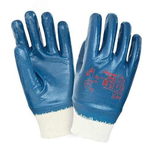 Изображение товара Перчатки 2Hands 0543, р-р 9 джерси/полное покрытие нитрилом, манжет резинка (пар)