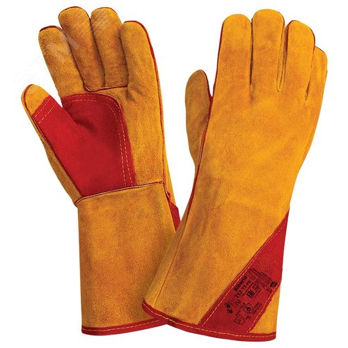 Изображение товара Перчатки (краги) 2Hands (Siberia) Т12-11-ru, р-р 12,5, спилок КРС/хлопок, лен, швы Kevlar (пар)