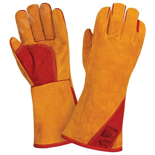 Изображение товара Перчатки (краги) утепленные 2Hands (Siberia) Т9-11-ru, р-р 10,5, спилок КРС/иск.мех, швы Kevlar (пар)