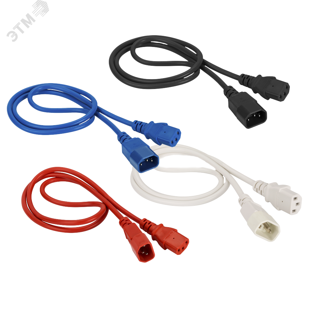 Изображение товара Кабель электропитания C13-C14 3х0.75 220В 10А 1.8м черный LANMASTER