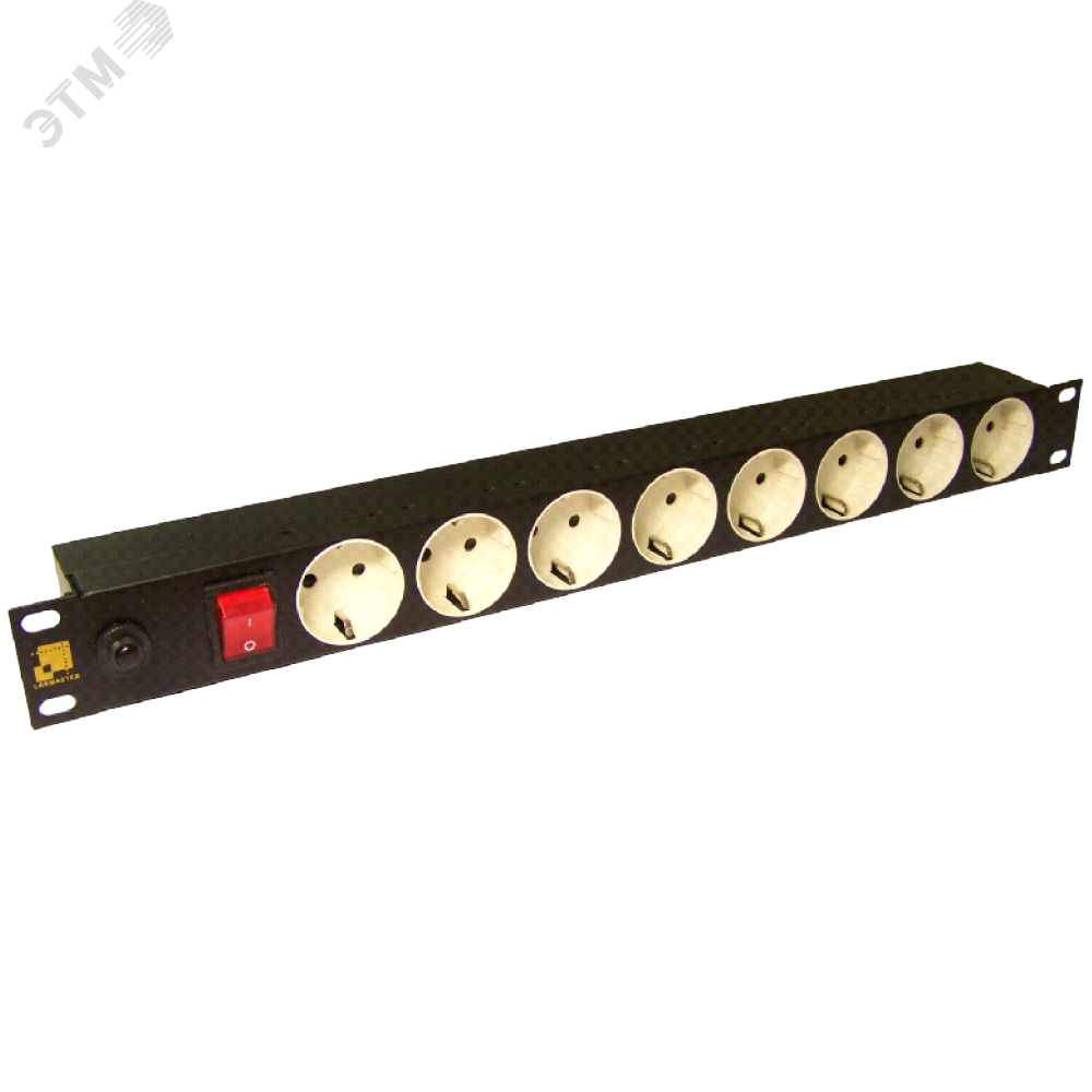 Изображение товара Блок розеток 19' 8xSchuko с заземлением , без шнура (шт)
