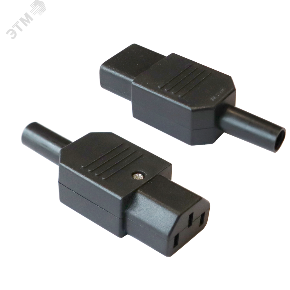 Изображение товара Вилка IEC C13 10A 250V прямая разборная черная LANMASTER
