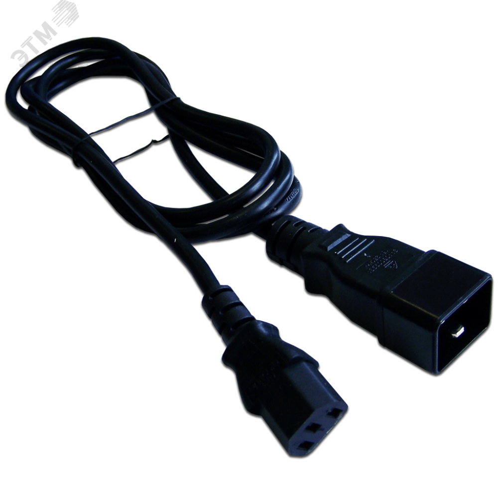 Изображение товара Кабель электропитания C13-C20 220В 10А 1м черный LANMASTER