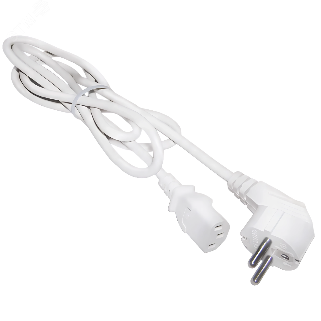 Изображение товара Кабель LANMASTER LAN-PP13/SHA-1.0-WH угловой C13 1 м 3х0.75