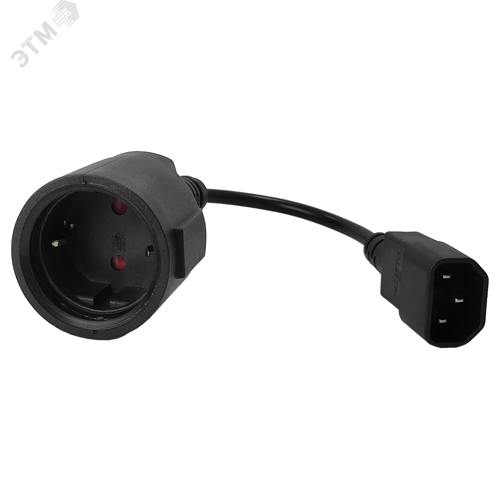 Изображение товара Кабель переходной C14 - Schuko 0.2 м LANMASTER безопасный и надежный