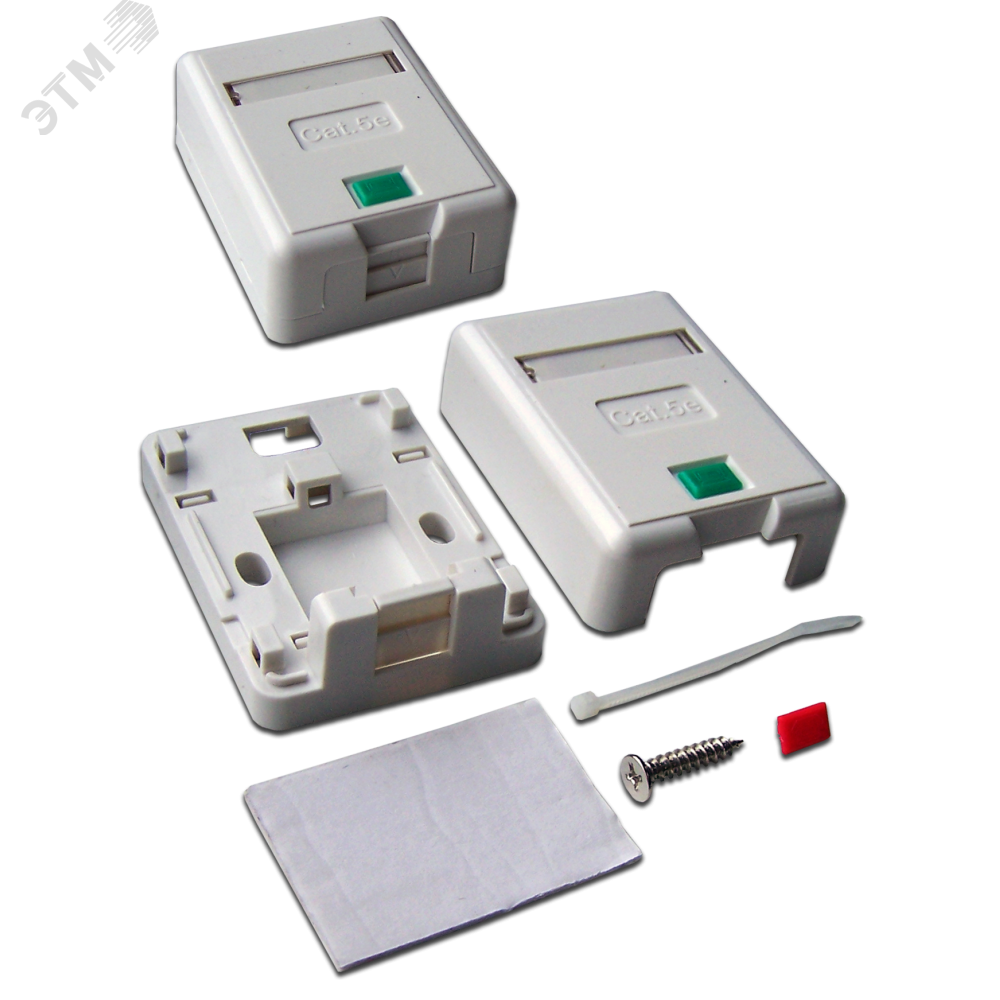 Изображение товара Коробка настенная LANMASTER LAN-SA1/S-WH для Keystone, белая