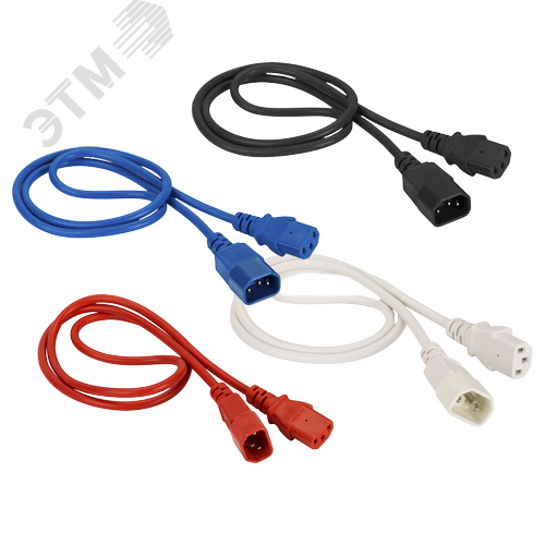 Изображение товара Кабель электропитания C13-C14 3х0.75 220В 10А 1.8м черный (шт)