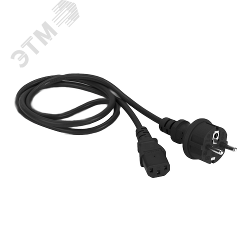 Изображение товара Кабель электропитания C13-Schuko прямая, 220В, 10А, черный, 10 м (шт)