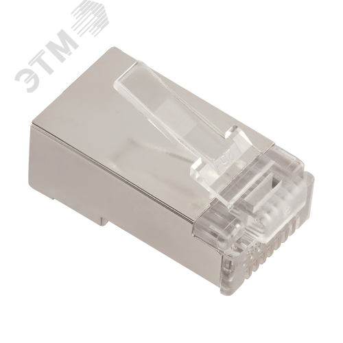 Изображение товара Коннектор RJ45 тип EZ, 8P8C, STP, Cat.6, универсальный, покрытие 50 микрон,100 шт. (упак)
