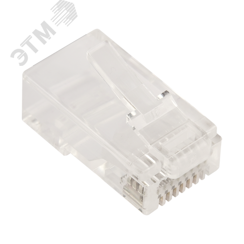 Изображение товара Коннектор RJ45 тип EZ, 8P8C, UTP, Cat.5e, универсальный, покрытие 50 микрон,100 шт. (упак)