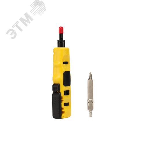 Изображение товара Инструмент ударный для разделки контактов 110-го типа со стриппером и отверткой (шт)