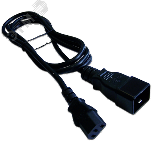 Изображение товара Кабель электропитания C13-C20 220В 10А 1м черный (шт)