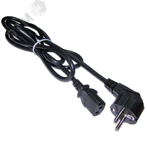 Изображение товара Кабель электропитания C13-Schuko угловая, 220В, 10А, черный, 7 м (шт)