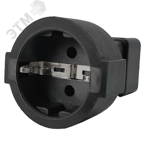 Изображение товара Адаптер переходной, розетка Schuko - вилка C20, 220В, 16А, черный (шт)