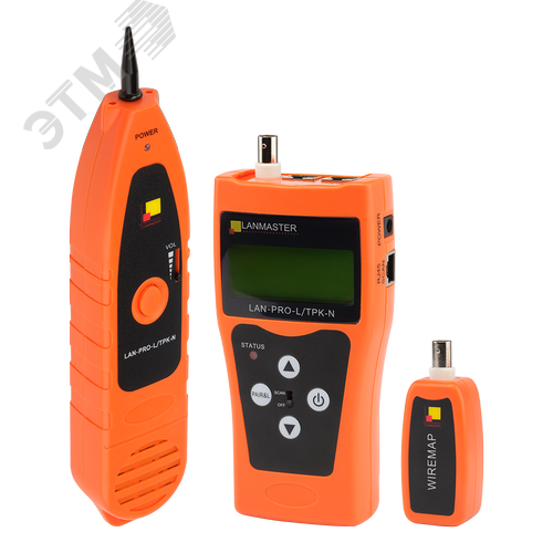 Изображение товара Тестер кабельный с измерением длины и трассировкой кабельных линий, 1 ответная часть (шт)