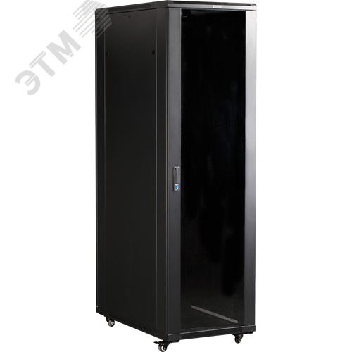 Изображение товара Шкаф 19' Business, 18U 600x600, черный, передняя дверь стекло, задняя дверь распашная металл (шт)