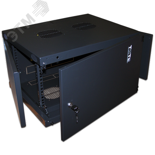 Изображение товара Шкаф настенный Next, 18U 550x600, металлическая дверь, черный (шт)