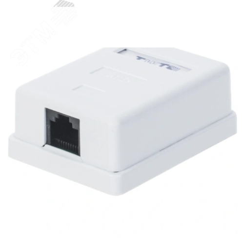 Изображение товара Розетка настенная, 1 порт RJ-45 категории 5е, UTP, белая (шт)