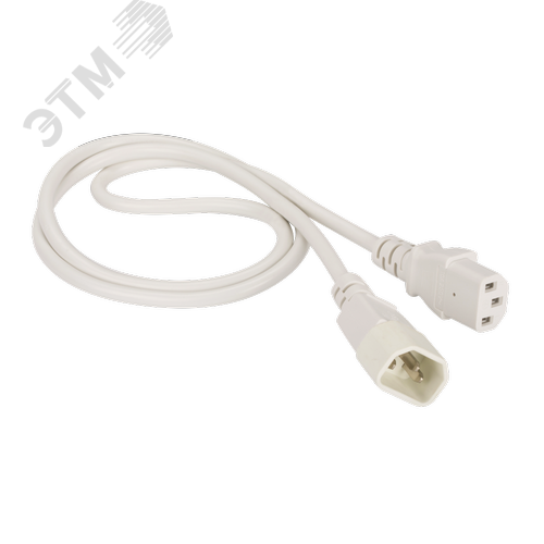 Изображение товара Кабель электропитания C13-C14 3х0.75 220В 10А 1.5м белый (шт)