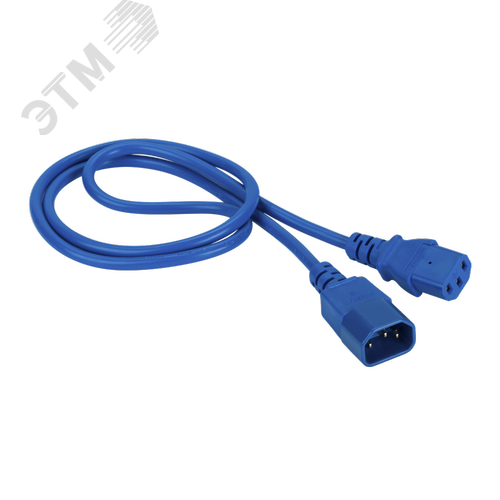 Изображение товара Кабель электропитания C13-C14 3х0.75 10А 220В 1.5м синий (шт)