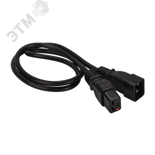 Изображение товара Кабель электропитания с блокировкой C19-C20, 3х1.5, 220В, 16А, черный, 2 м (шт)