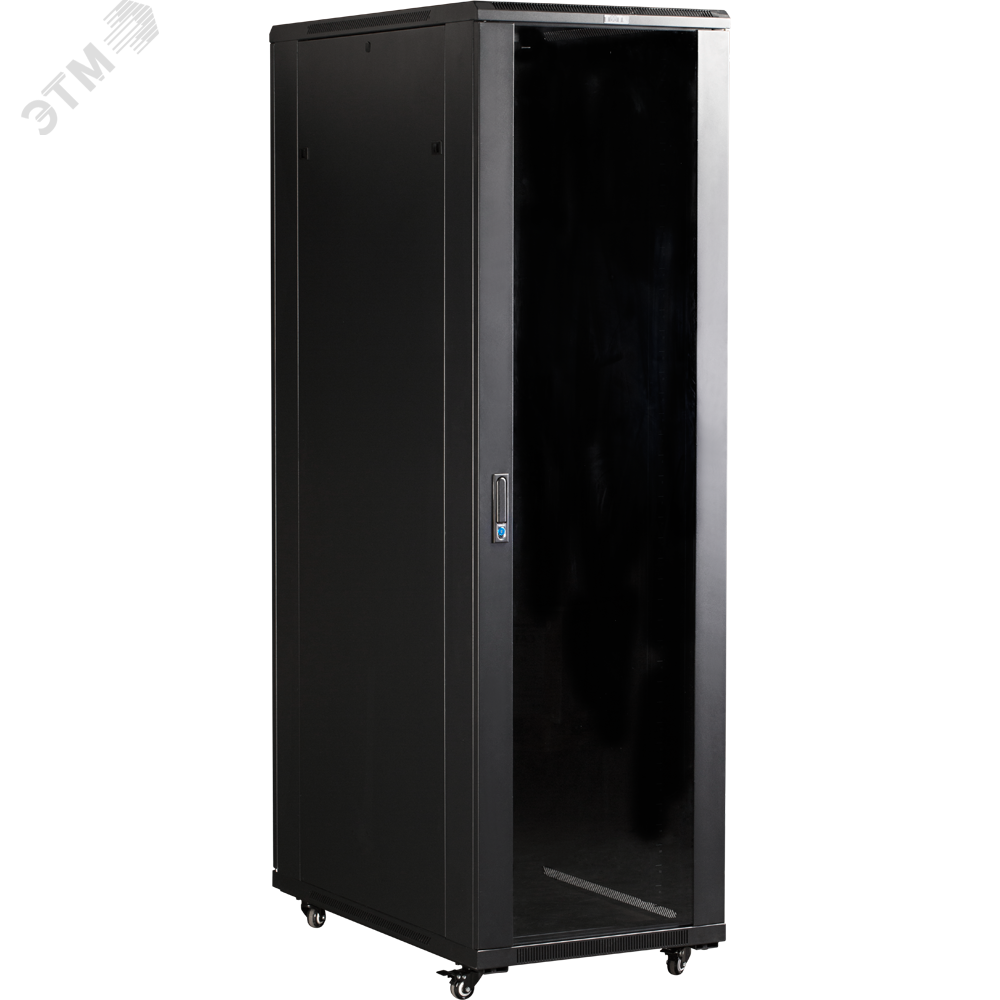 Изображение товара Шкаф 19' Business, 42U 600x800, черный, передняя дверь стекло, задняя дверь распашная металл (шт)